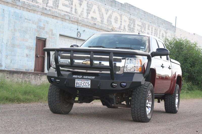 Chevrolet 1500 Front Bumper - Road Armor - Stealth with Titan II Guard - Tex Blk - `08-`13
